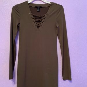 Forever 21 Hunter Green Bodycon Dress